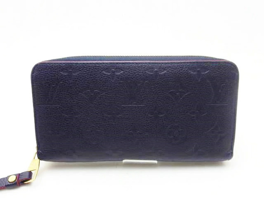 LOUIS VUITTON Zippy Wallet Monogram Empreinte Marine Blue Rouge Red
